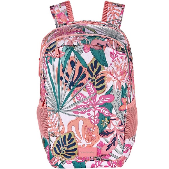 Vera Bradley Handbags - 2xHP💝Vera Bradley Coral Leaf Print Backpack